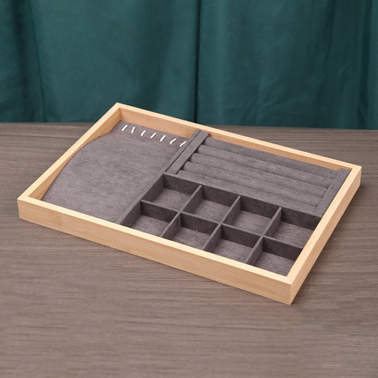Bamboo Wood Jewelry Display Pallet Jewelry Storage Display Tray, Style: