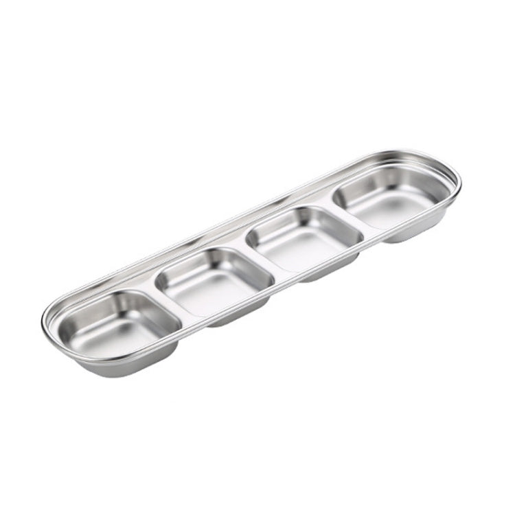 Stainless Steel Square Sauce Dish Hotpot Seasoning Disc Barbecue Tableware, Style: