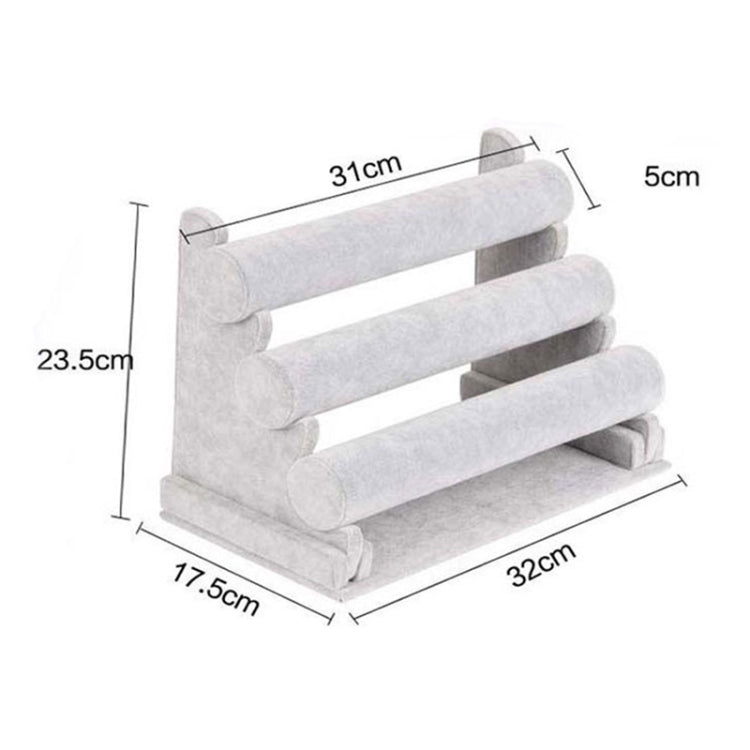 Detachable Velvet Bangle Bracelet Stand Watch Jewelry Display Rack, Style: T