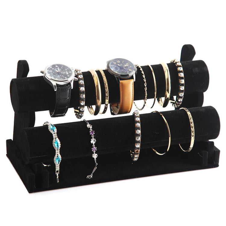 Detachable Velvet Bangle Bracelet Stand Watch Jewelry Display Rack, Style: T