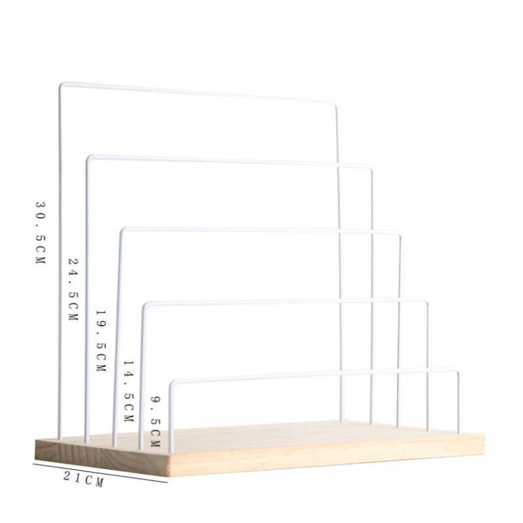 Wooden Base Iron Multi-Layer Earrings Storage Display Rack Can Hang Jewelry Display Shelf, Style: