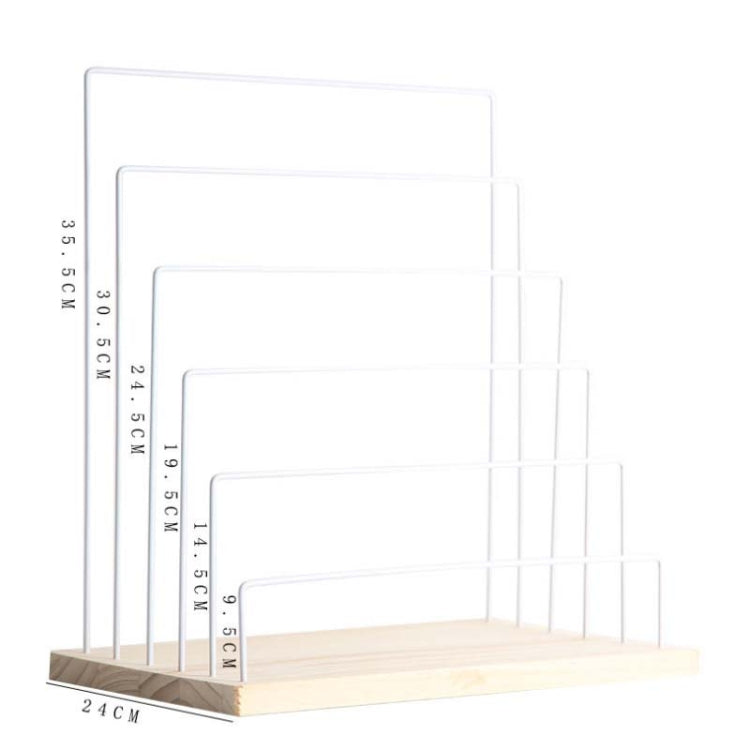 Wooden Base Iron Multi-Layer Earrings Storage Display Rack Can Hang Jewelry Display Shelf, Style: