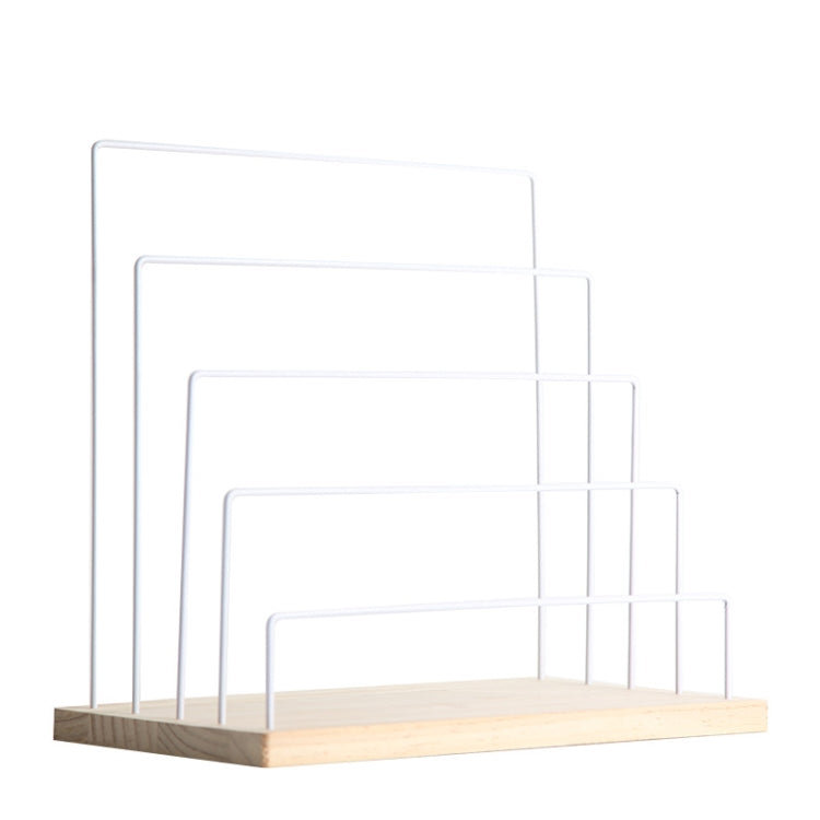 Wooden Base Iron Multi-Layer Earrings Storage Display Rack Can Hang Jewelry Display Shelf, Style:
