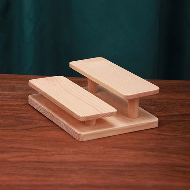 Solid Wood Splicing Eyeglasses Jewelry Display Stand Doll Hand Made Display Rack, Style: