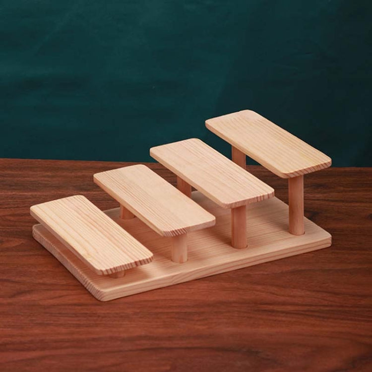 Solid Wood Splicing Eyeglasses Jewelry Display Stand Doll Hand Made Display Rack, Style: