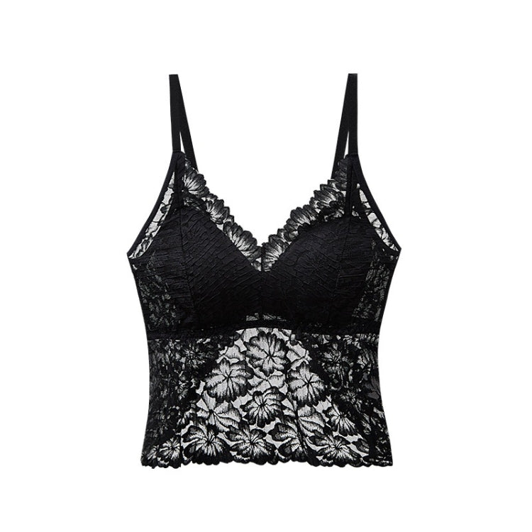 Women Back-Beautiful Lace Sling Wrapped Chest Vest Push-Up Sexy Underwear, Size:
