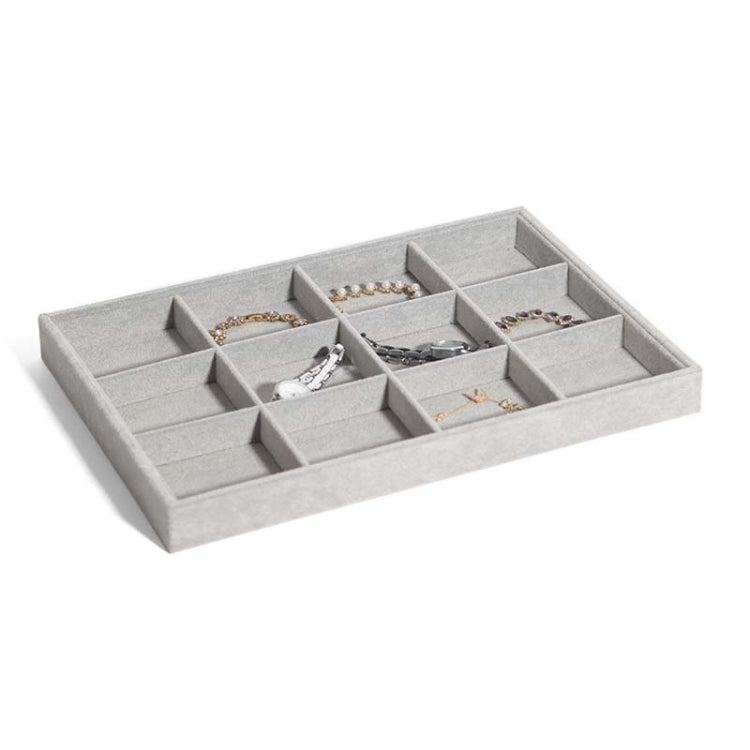 Suede Jewelry Storage Tray Necklace Pendant Bracelet Bangle Display Case, Size: