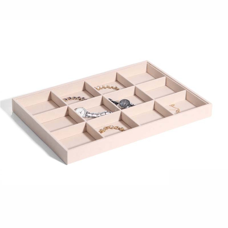 Suede Jewelry Storage Tray Necklace Pendant Bracelet Bangle Display Case, Size: