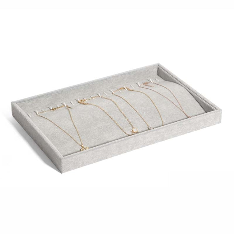 Suede Jewelry Storage Tray Necklace Pendant Bracelet Bangle Display Case, Size: