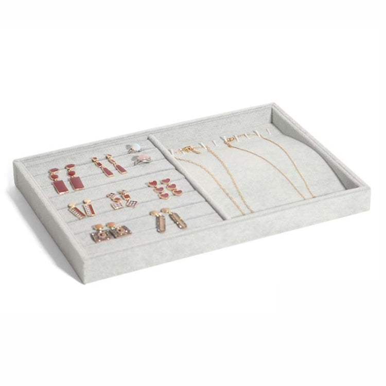 Suede Jewelry Storage Tray Necklace Pendant Bracelet Bangle Display Case, Size: