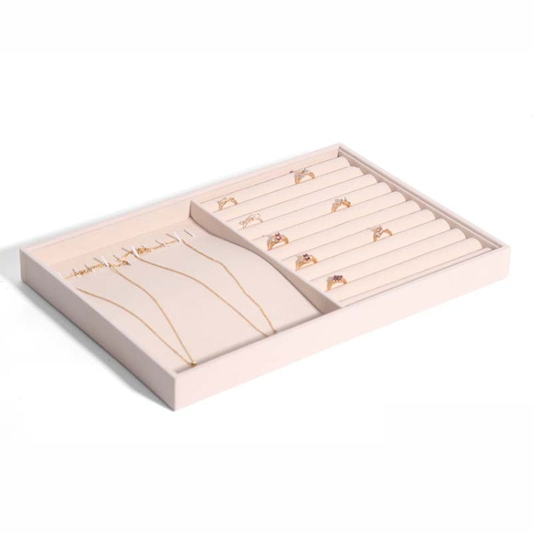 Suede Jewelry Storage Tray Necklace Pendant Bracelet Bangle Display Case, Size:
