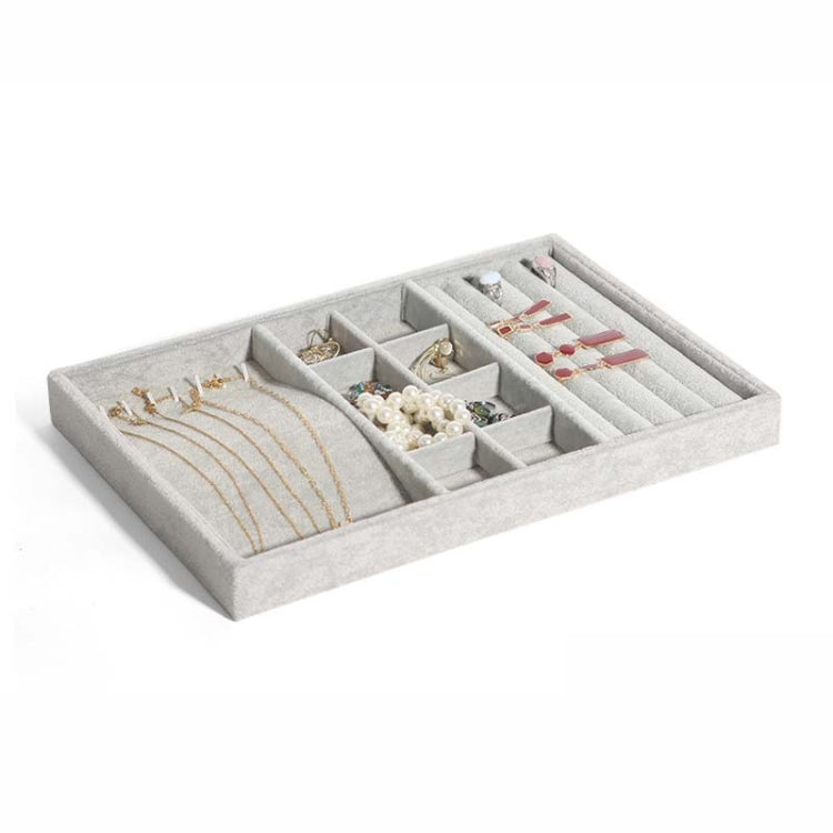 Suede Jewelry Storage Tray Necklace Pendant Bracelet Bangle Display Case, Size: