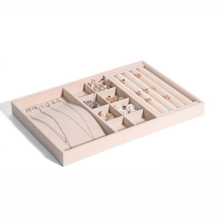 Suede Jewelry Storage Tray Necklace Pendant Bracelet Bangle Display Case, Size: