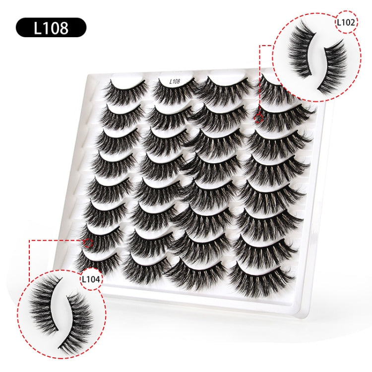 16pairs /Box Natural Long False Eyelashes Fluffy 3D Mink Lashes, Spec: L1