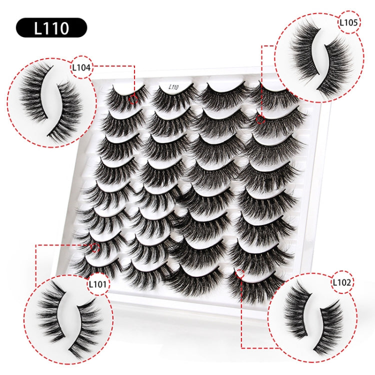 16pairs /Box Natural Long False Eyelashes Fluffy 3D Mink Lashes, Spec: L1
