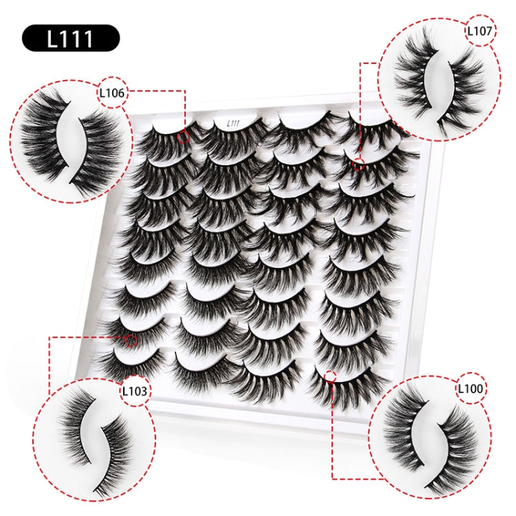 16pairs /Box Natural Long False Eyelashes Fluffy 3D Mink Lashes, Spec: L1