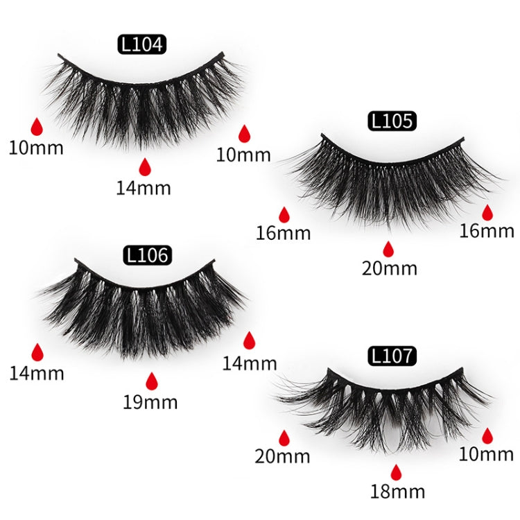 16pairs /Box Natural Long False Eyelashes Fluffy 3D Mink Lashes, Spec: L1