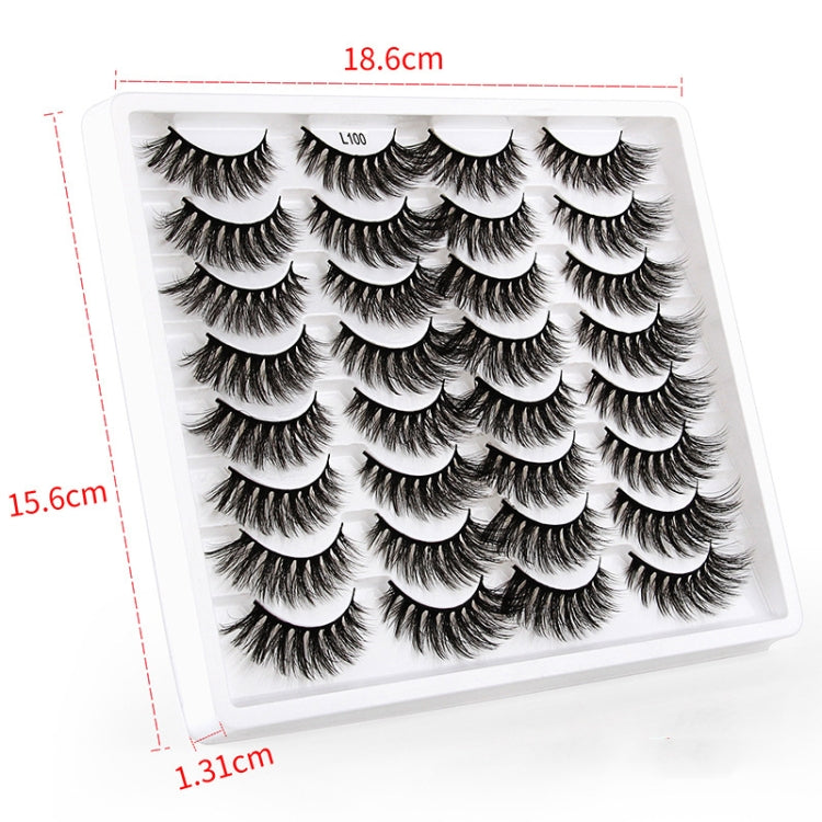 16pairs /Box Natural Long False Eyelashes Fluffy 3D Mink Lashes, Spec: L1
