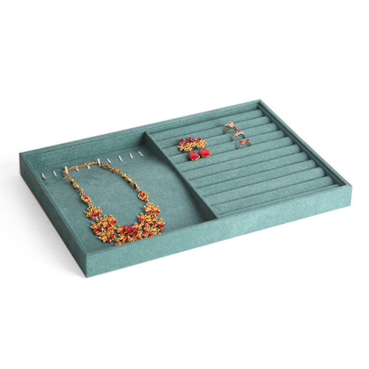 Suede Multifunctional Jewelry Display Tray Necklace Bracelet Bangle Display Case, Style: