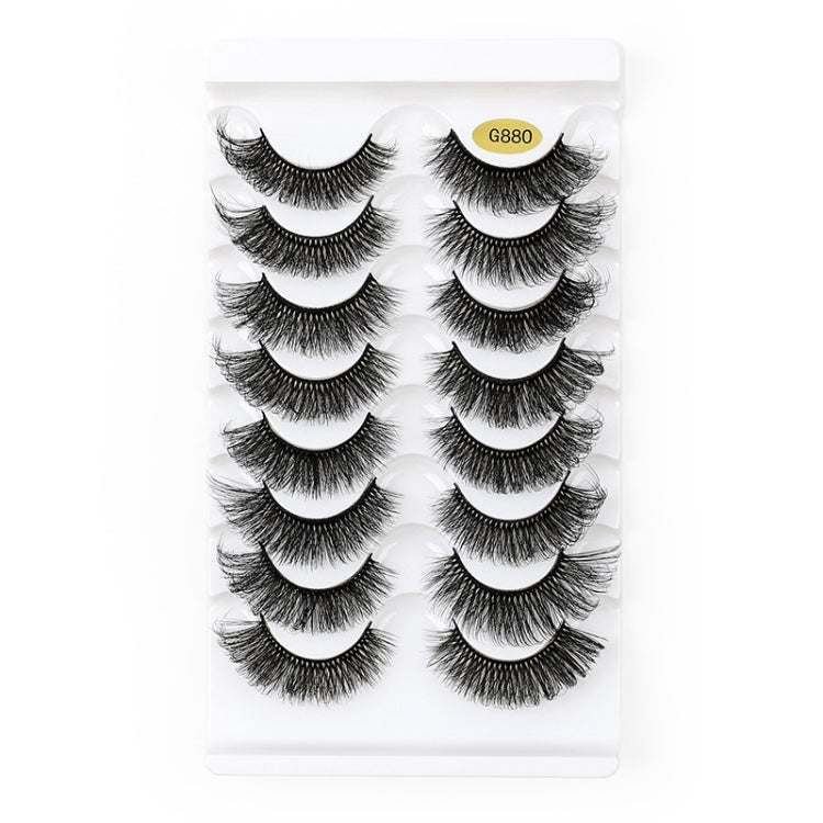 8pairs /Box Naturally Thick Eyelashes Large Curvature Curling False Eyelashes G88