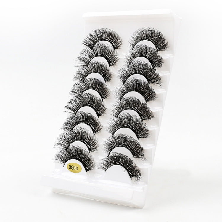 8pairs /Box Naturally Thick Eyelashes Large Curvature Curling False Eyelashes G88