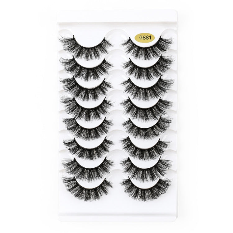 8pairs /Box Naturally Thick Eyelashes Large Curvature Curling False Eyelashes G88