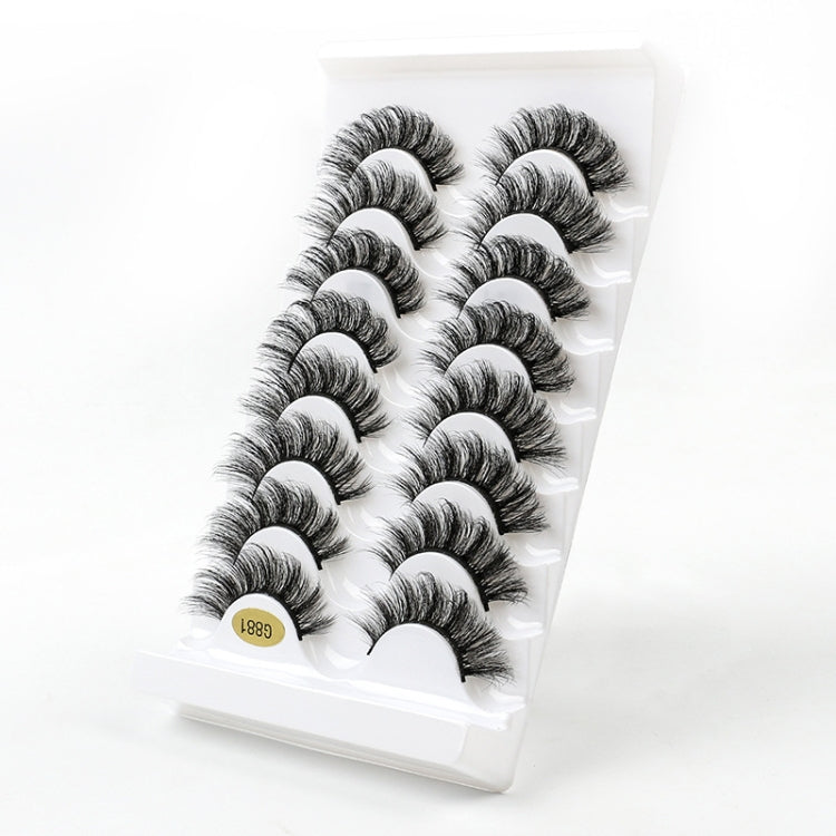 8pairs /Box Naturally Thick Eyelashes Large Curvature Curling False Eyelashes G88