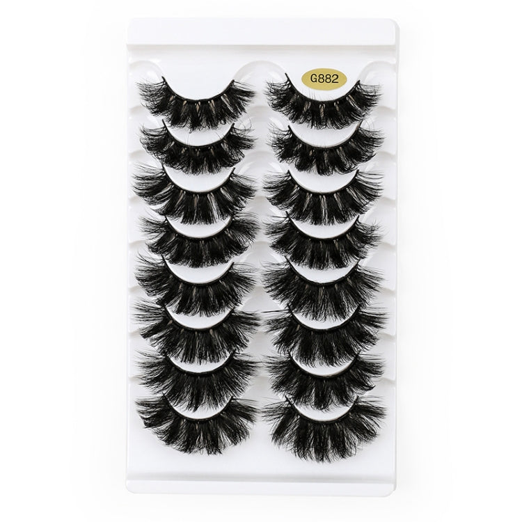 8pairs /Box Naturally Thick Eyelashes Large Curvature Curling False Eyelashes G88