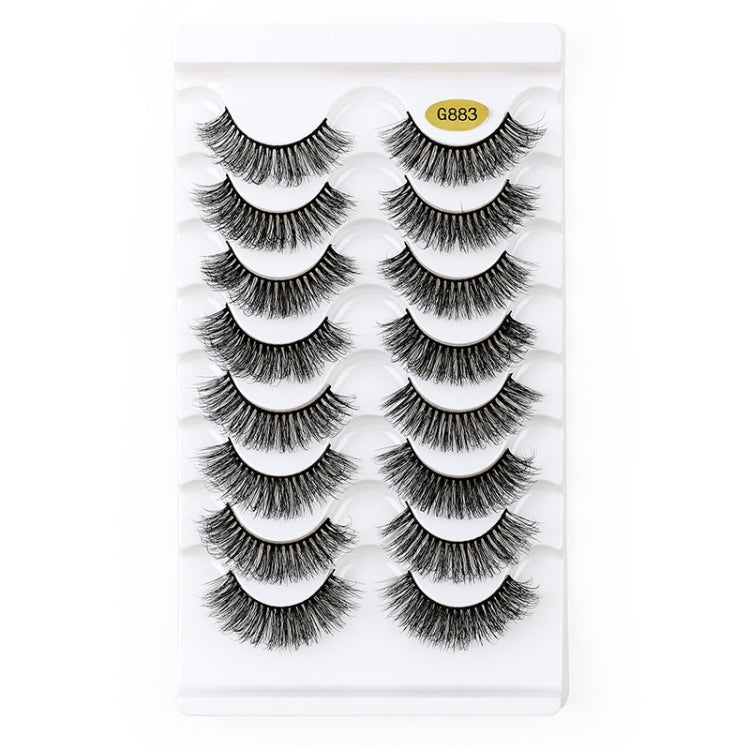 8pairs /Box Naturally Thick Eyelashes Large Curvature Curling False Eyelashes G88