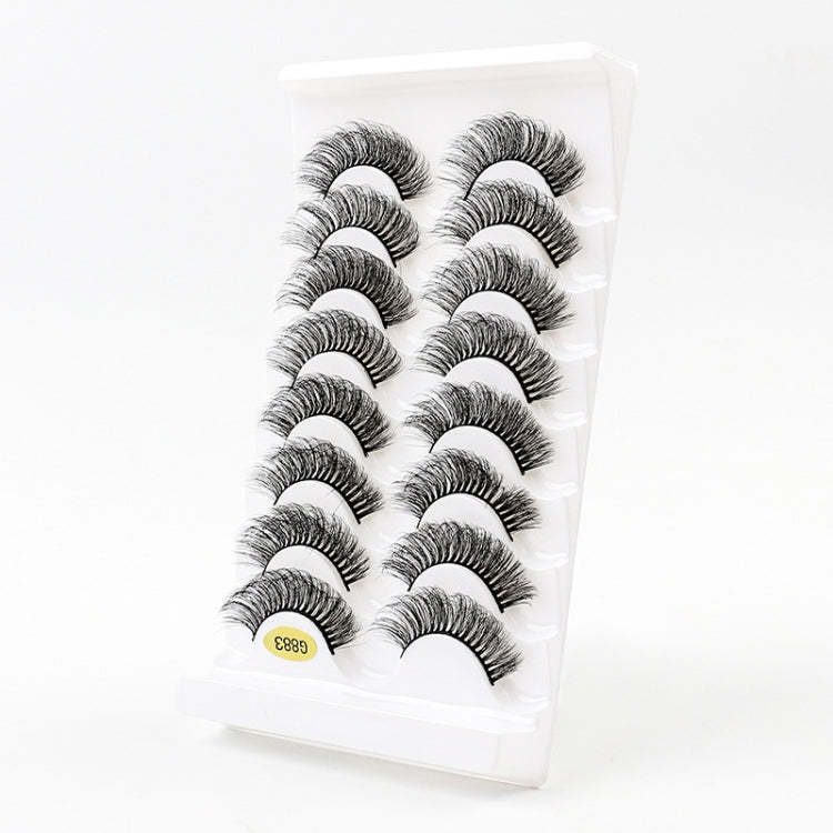 8pairs /Box Naturally Thick Eyelashes Large Curvature Curling False Eyelashes G88
