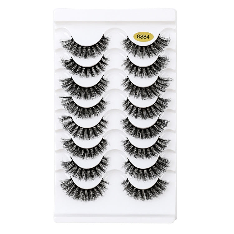 8pairs /Box Naturally Thick Eyelashes Large Curvature Curling False Eyelashes G88
