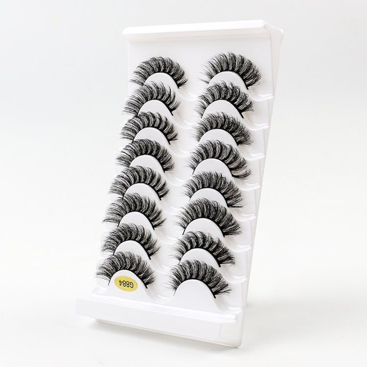 8pairs /Box Naturally Thick Eyelashes Large Curvature Curling False Eyelashes G88