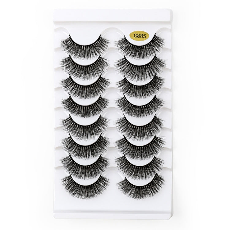 8pairs /Box Naturally Thick Eyelashes Large Curvature Curling False Eyelashes G88