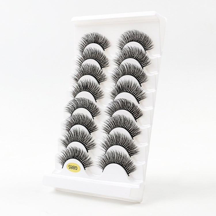 8pairs /Box Naturally Thick Eyelashes Large Curvature Curling False Eyelashes G88