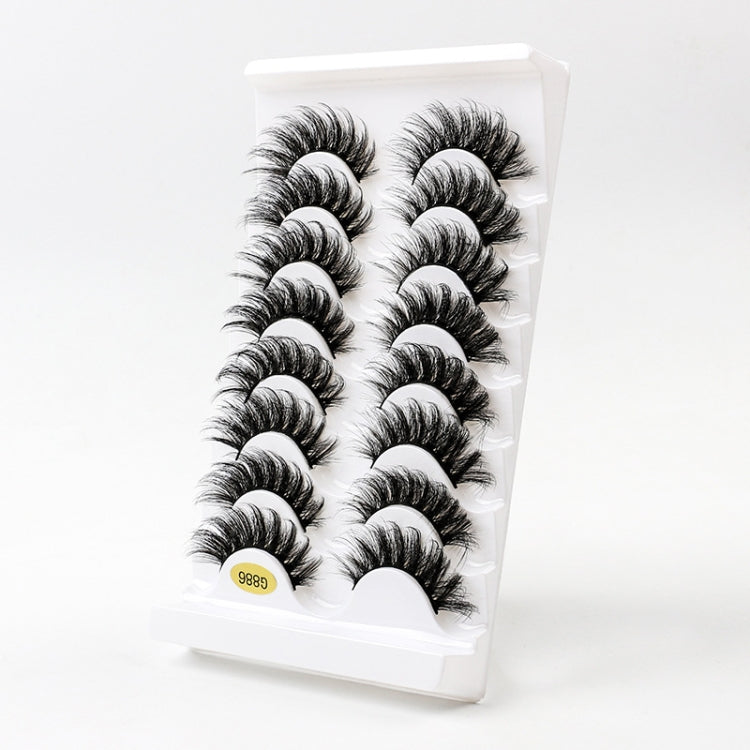 8pairs /Box Naturally Thick Eyelashes Large Curvature Curling False Eyelashes G88