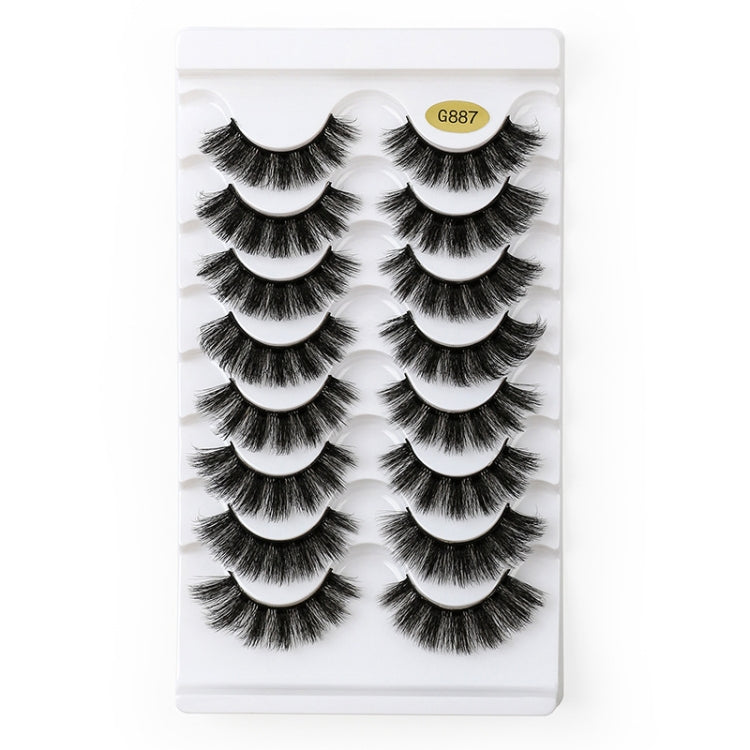 8pairs /Box Naturally Thick Eyelashes Large Curvature Curling False Eyelashes G88