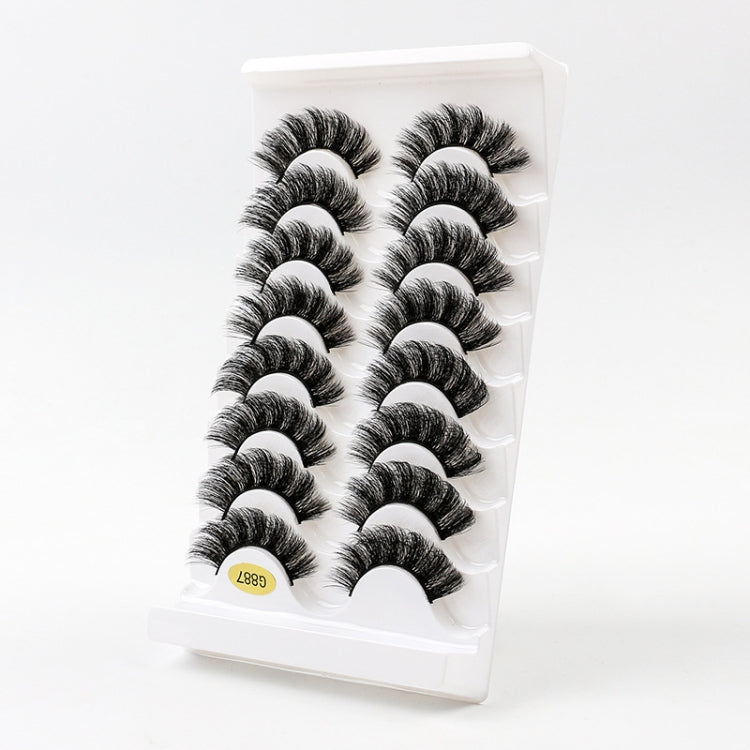 8pairs /Box Naturally Thick Eyelashes Large Curvature Curling False Eyelashes G88