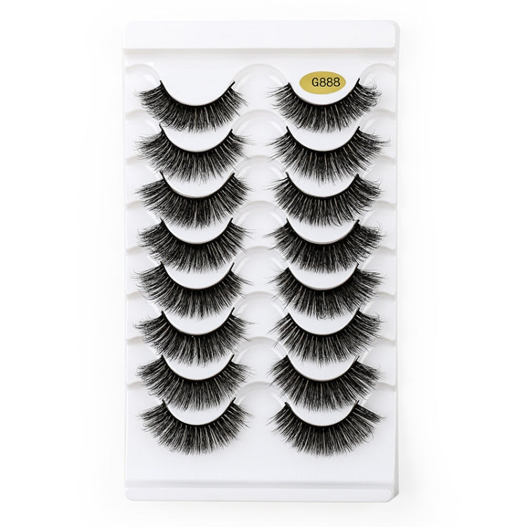 8pairs /Box Naturally Thick Eyelashes Large Curvature Curling False Eyelashes G88