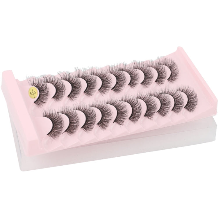 10pairs /Box Russian Strip Lashes 7D Imitation Mink Volume Fluffy Natural False Eyelashes 7D-