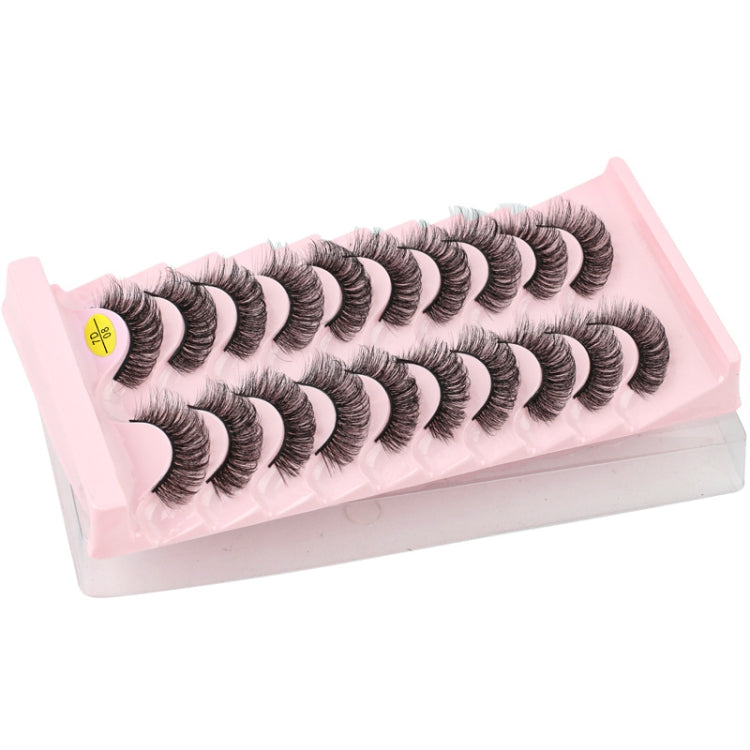 10pairs /Box Russian Strip Lashes 7D Imitation Mink Volume Fluffy Natural False Eyelashes 7D-