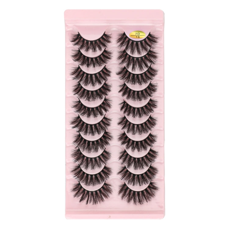 10pairs /Box Russian Strip Lashes 7D Imitation Mink Volume Fluffy Natural False Eyelashes 7D-