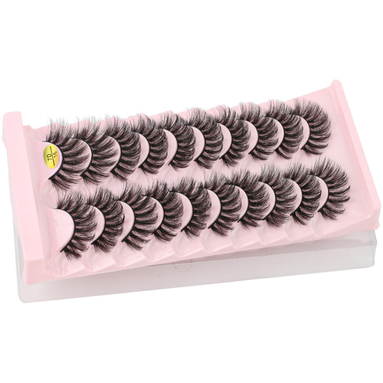 10pairs /Box Russian Strip Lashes 7D Imitation Mink Volume Fluffy Natural False Eyelashes 7D-