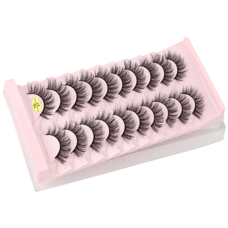 10pairs /Box Russian Strip Lashes 7D Imitation Mink Volume Fluffy Natural False Eyelashes 7D-