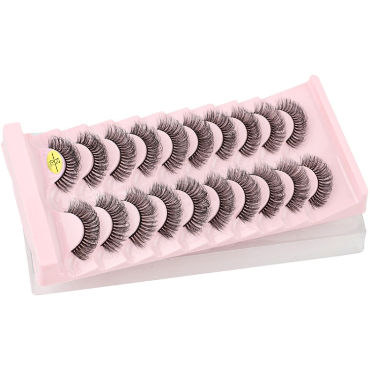 10pairs /Box Russian Strip Lashes 7D Imitation Mink Volume Fluffy Natural False Eyelashes 7D-