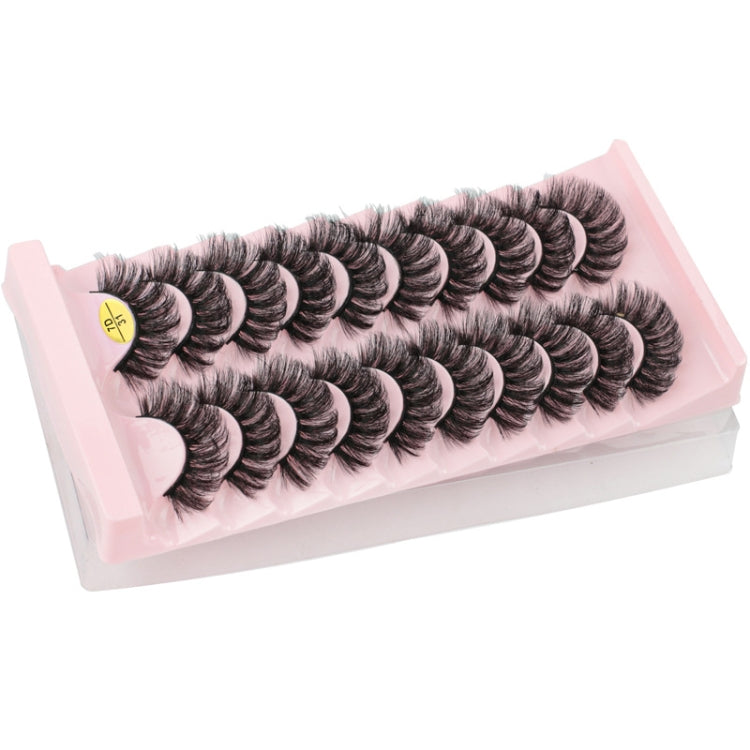 10pairs /Box Russian Strip Lashes 7D Imitation Mink Volume Fluffy Natural False Eyelashes 7D-