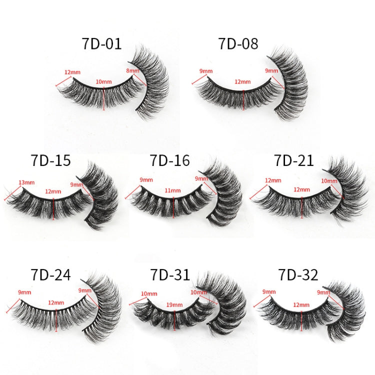 10pairs /Box Russian Strip Lashes 7D Imitation Mink Volume Fluffy Natural False Eyelashes 7D-