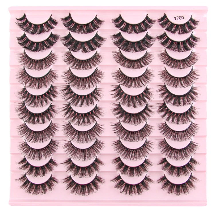 20pairs /Box Naturally Make Up Curling False Eyelashes Russian Strip Lashes Y700
