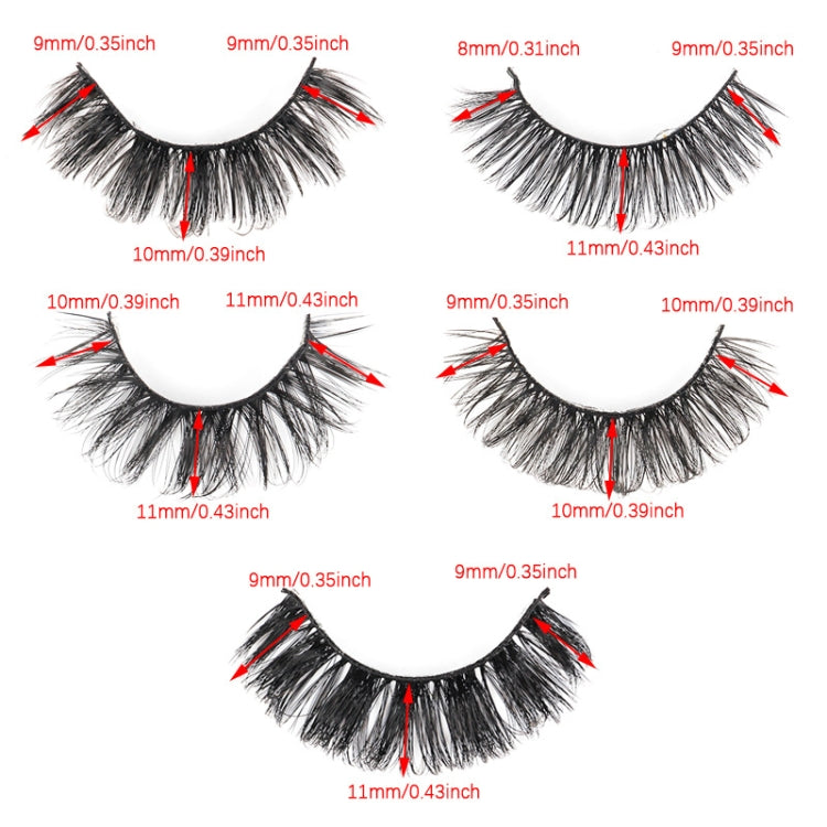 20pairs /Box Naturally Make Up Curling False Eyelashes Russian Strip Lashes Y700