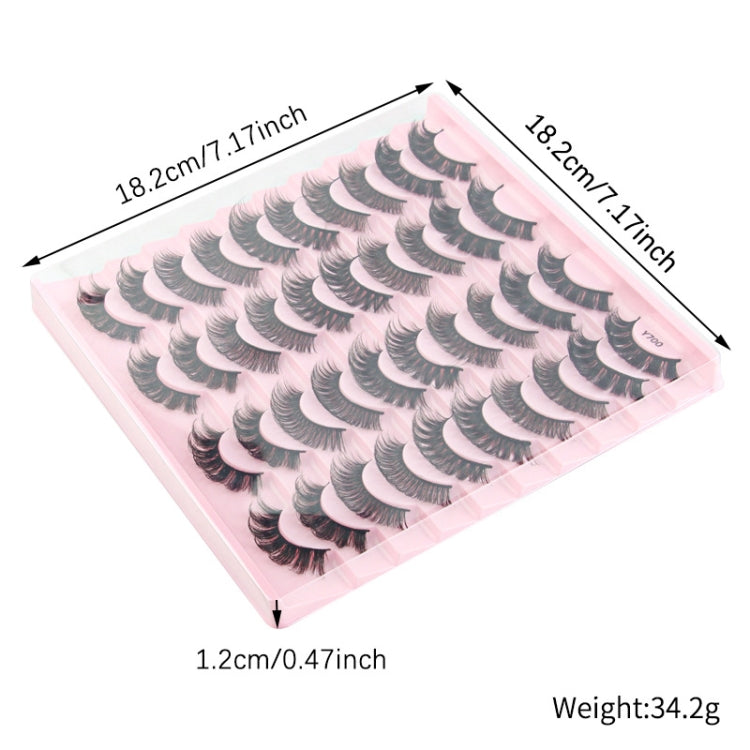 20pairs /Box Naturally Make Up Curling False Eyelashes Russian Strip Lashes Y700