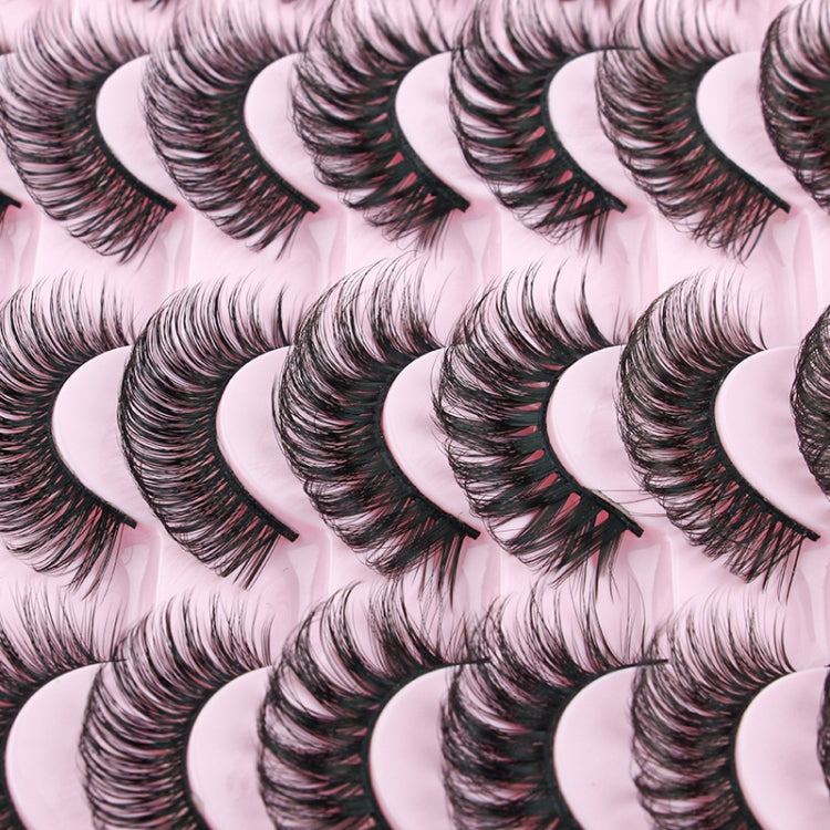20pairs /Box Naturally Make Up Curling False Eyelashes Russian Strip Lashes Y700